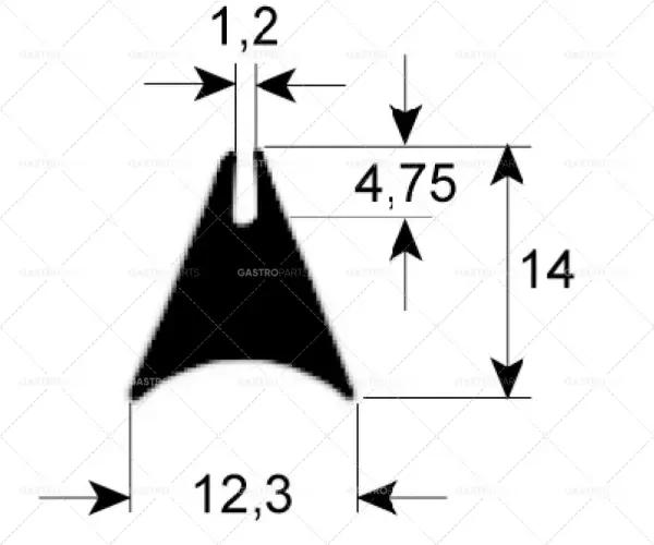 Hit Sezóny profil těsnění trouby 1620 L 1800mm Množství 1
