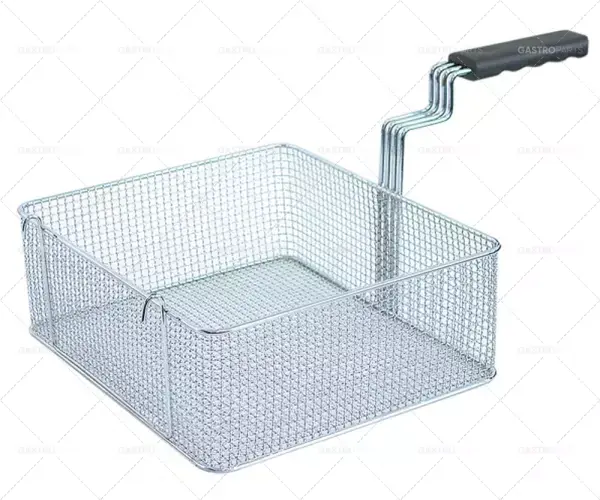 Novinka fritovací koš d1 290 mm š1 330 mm v1 120 mm d2 507 mm v2 175 mm h3 220 mm chromovaná ocel