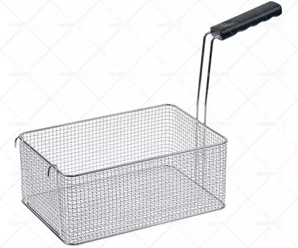 fritovací koš d1 330 mm š1 220 mm v1 140 mm d2 500 mm v2 170 mm h3 300 mm chromovaná ocel Autentický