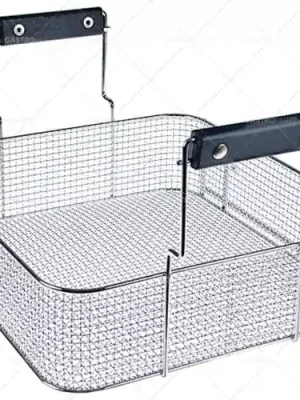 Nízká Cena fritovací koš š1 345 mm d1 380 mm v1 100 mm h2 130 mm h3 230 mm chromovaná ocel