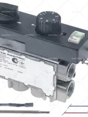 Oblíbený plynový termostat MERTIK t.max. 340°C 100-340°C přívod plynu spodní 3/8" přívod plynu boční 3/8"