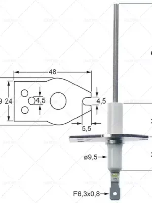 Super Cena pojistková zástrčka průměr 1 9,5 mm podlaha f6,3x0,8 mm délka1