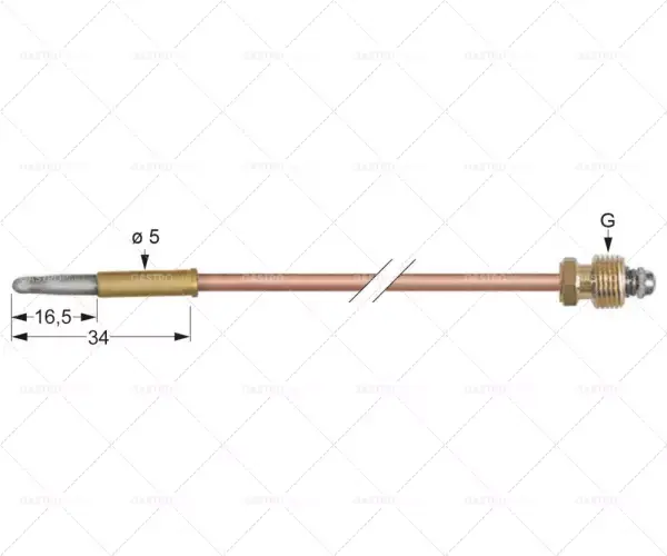 termočlánek m10x1 délka 1000mm připojení k hořáku průměr 5mm Nakupujte Hned