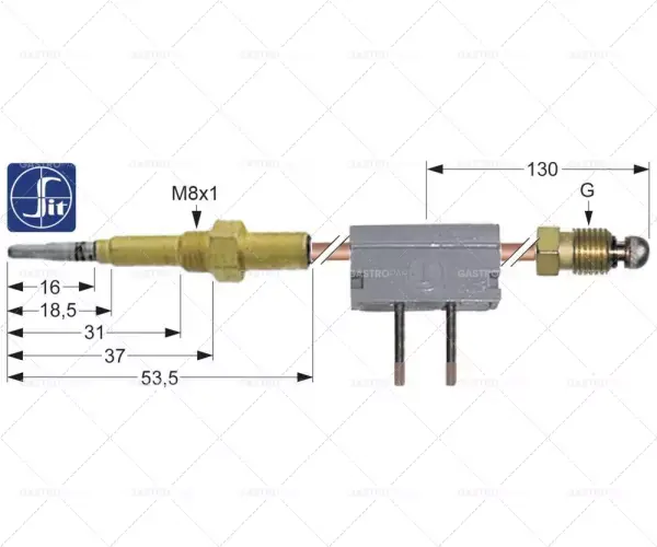 Termoelektrické články přerušovač M9x1 L 1000 mm M8x1 pájení Omezená Nabídka