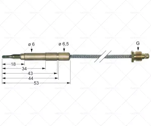 Termoelektrické články flexibilní M9x1 L 900 mm zásuvka Ø6.0 (6,5) mm Přímo Od Výrobce