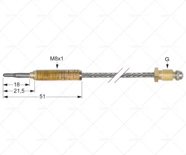 Aktuální termočlánek M8x1 L 600mm M8x1