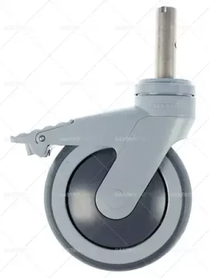 Aktuální otočné kolečko s otočnou brzdou ø 125mm kryt vývodu plast nosnost 100kg výška vývodu 62mm