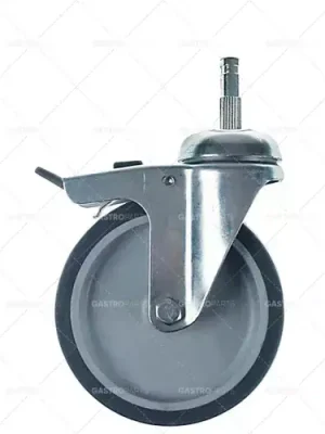 Novinka otočné kolečko s otočnou brzdou ø 125 mm kování ø10x38 mm pouzdro z chromované oceli