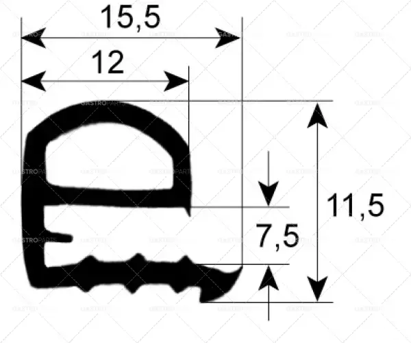 profil těsnění trouby 1860 š 430mm d 485mm množství 1 vnější rozměr Rychlé Dodání