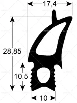 profil těsnění trouby 2730 š 465 mm d 520 mm vnější rozměr 1 ks Akční Cena