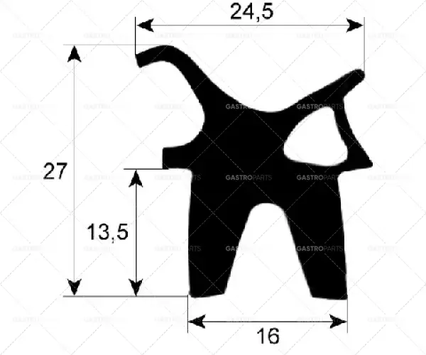 profil těsnění dveří 2415 dlouhý 635 mm Nejlepší Volba