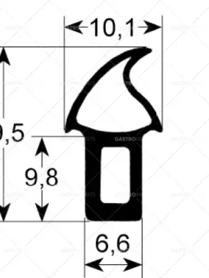 Trouba těsnící profil 2740 L 1350mm množství 1 Omezená Nabídka