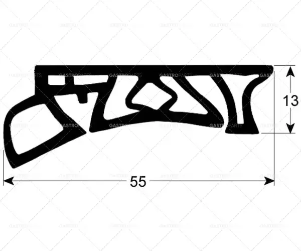 Ověřený vstupní těsnění vozíku profil 4095 délka 575 mm