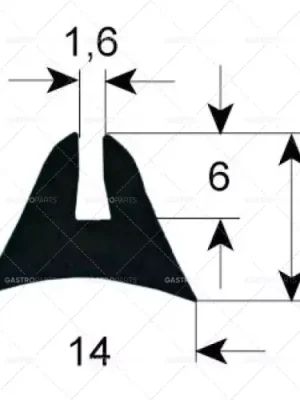 profil těsnění trouby 1655 L 1310mm Množství 1 Výprodej