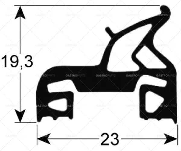 dveřní těsnicí profil 2520 š 640mm d 730mm vnější rozměr Množství 1 vhodné pro ELECTROLUX Hit Sezóny