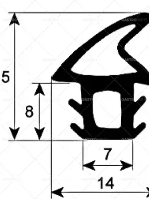 Sleva profil těsnění trouby 2745 D 2160mm Množství 1