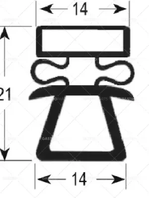 profil těsnění chladicího zařízení 9162 š 385 mm v 318 mm vnější rozměr Objednat Nyní