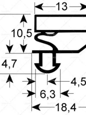 profil těsnění pro chladicí zařízení 9703 š 685 mm d 1530 mm velikost zátky Cenově Výhodný
