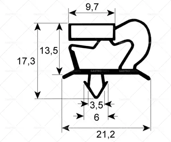Sezónní Sleva profil těsnění pro chladicí zařízení 9048 š 595 mm d 1590 mm velikost zátky