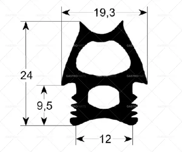 Kup Teď Trouba těsnící profil 2780 B 490 mm L 700 mm Rozměr Unit 1