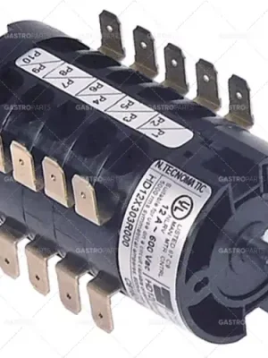 Otočný přepínač pozic 6 2-1-0-3-4-5 kontakt nastaví 10 typu HD12X303R000 600V 12A Nízká Cena