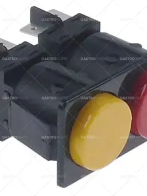 Přepínač kombinace aretací rozměru 28,5x52,6mm žlutá / červená 2 zap / 2NO 230V 16A Koupit Online
