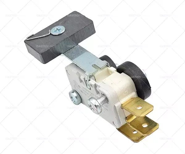 mikrospínač s páčkou a magnetem 250V 16A 1CO připojení vnější faston 6,3mm L 38mm Speciální Cena