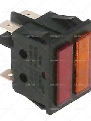 montážní rozměry kontrolky 30x22mm 230V žlutá/červená přípojka samec faston 6,3mm Autentický