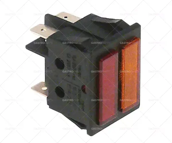 montážní rozměry kontrolky 30x22mm 230V žlutá/červená přípojka samec faston 6,3mm Autentický