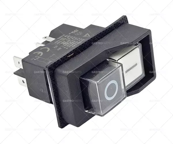 spínač KJD17 rozměr 45x22mm černá / bílá 2NO / A1 250V 10A I O Must-Have