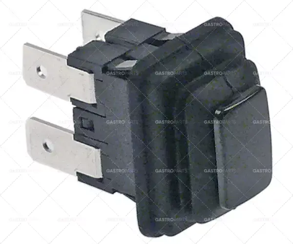 Tlačítko rozměr 19x13mm černá 1NO 250V 16A Připojení plochá zástrčka 6,3 mm Ihned K Objednání