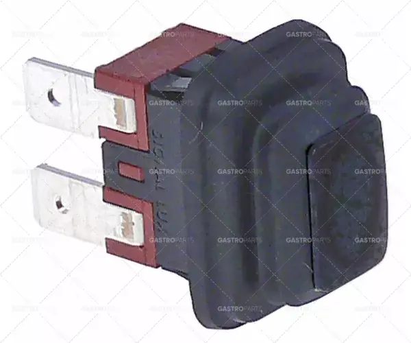 Tlačítko rozměr 19x13mm černá 1NO 250V 16A Připojení plochá zástrčka 6,3 mm Jen Po Omezenou Doba