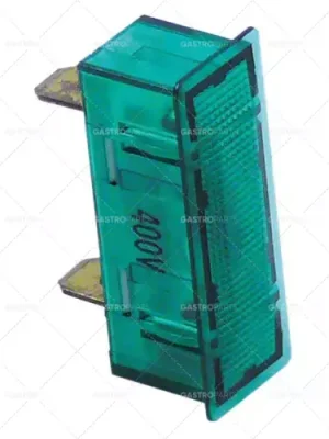 Hit Sezóny montážní rozměry kontrolky 33,1x10,3 mm 400V zelená přípojka vnější faston 6,3 mm