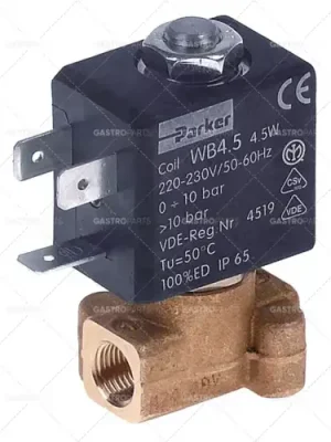 elektromagnetický ventil 2-cestný 230 VAC připojení 1/8" L 30mm DN 1,5mm PARKER mosazný Sezónní Sleva