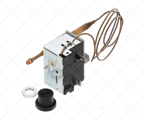 Značkový bezpečnostní termostat vypínací tep. 135°C 1pólová sonda 16A/250VA ø 6mm sonda L 80mm