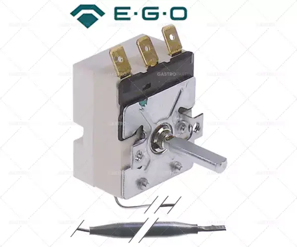 Značkový 1-fázový regulační termostat 30-93 °C 6x85mm délka kapiláry 1230mm