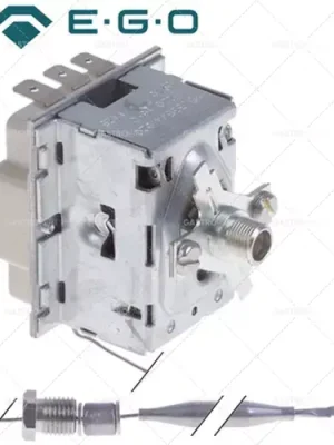 Originální Bezpečnostní termostat Abschalttemp. 220 ° C 3-pólový 20A 3NC senzor o 6 mm sonda L 75mm