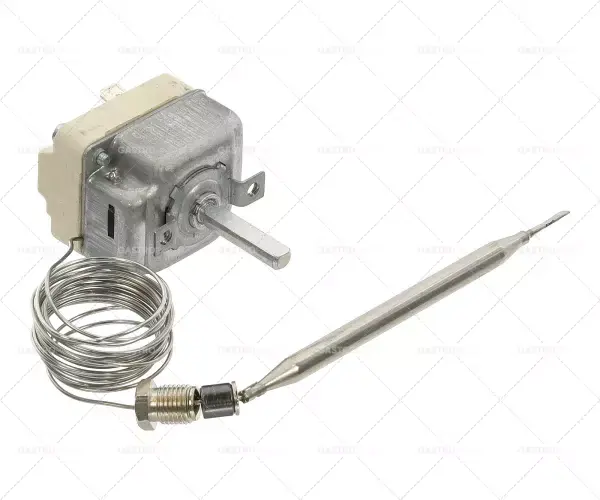 Nová Kolekce termostat t.max. 190°C teplotní rozsah 48-190°C 1pólová 1NO 16A sonda ø 6mm sonda D 107mm