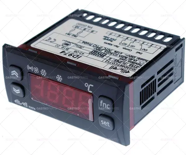 Aktuální elektronický regulátor Eliwell typ id974 montážní rozměry 71x29mm 230V napětí AC