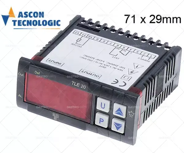 elektronický regulátor Tecnologic typ tle20 montážní rozměry 71x29mm 230V napětí ac Novinka