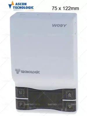 elektronický regulátor TECNOLOGIC typ W09 HRB montážní rozměry 75x122mm 100-240V napětí AC Nízká Cena