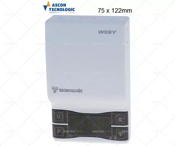 elektronický regulátor TECNOLOGIC typ W09 HRB montážní rozměry 75x122mm 100-240V napětí AC Nízká Cena