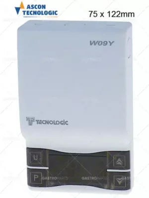 Nová Kolekce elektronický regulátor TECNOLOGIC typ W09YHRRRB montážní rozměry 75x122mm 100-240V napětí AC