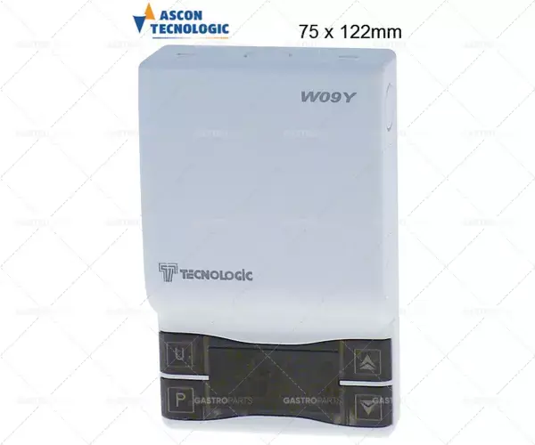 Nová Kolekce elektronický regulátor TECNOLOGIC typ W09YHRRRB montážní rozměry 75x122mm 100-240V napětí AC