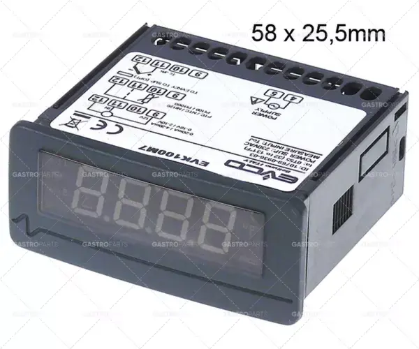 teploměr EVERY CONTROL typ EVK100M7 montážní rozměry 71x29mm napětí 230V AC Finální Výprodej