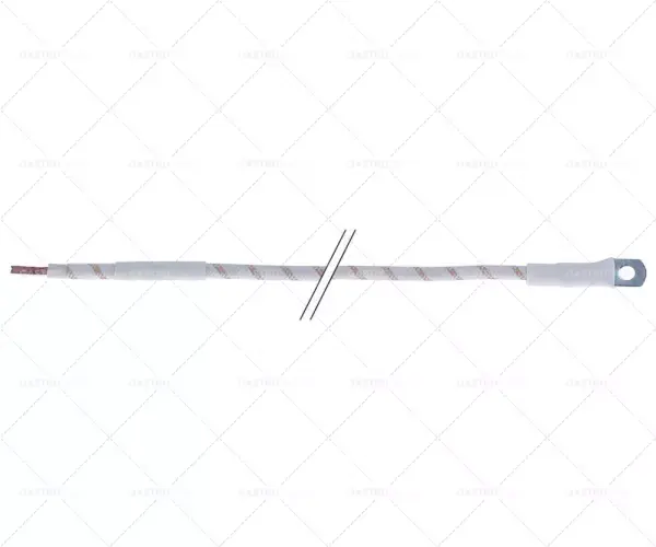 Levný měděný lank. vodič 4 mm2 izolace z optických vláken propojovací kabel očko Ø4mm L 1400mm