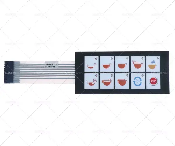 10 tlačítek membránové klávesnice vhodných pro WEGA D 135 mm Š 60 mm Zlevněný