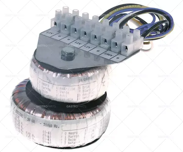 Bezpečná Platba transformátor primární 230VAC sekundární 12VAC 15/50VA sekundární 2,1A 50/60Hz