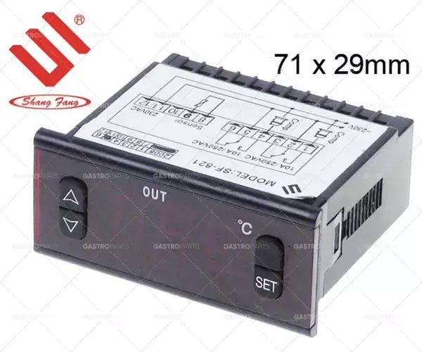 elektronický regulátor typ SF-821 montážní rozměry 28,5x70,5mm napětí 230V AC Výprodej
