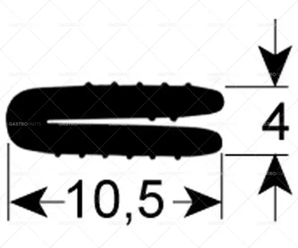těsnění dveří délka 1012 mm šířka 10,5 mm výška 4 mm Nejlepší Volba